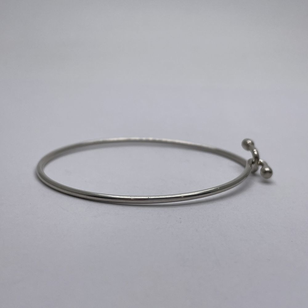 Tiffany Double Hook Wire Bangle Silver - image 3